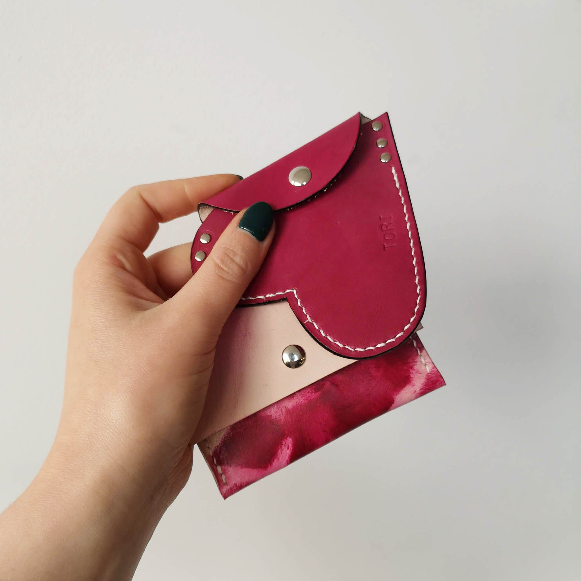 PDF Leather Pattern. Leather drawstring coin pouch